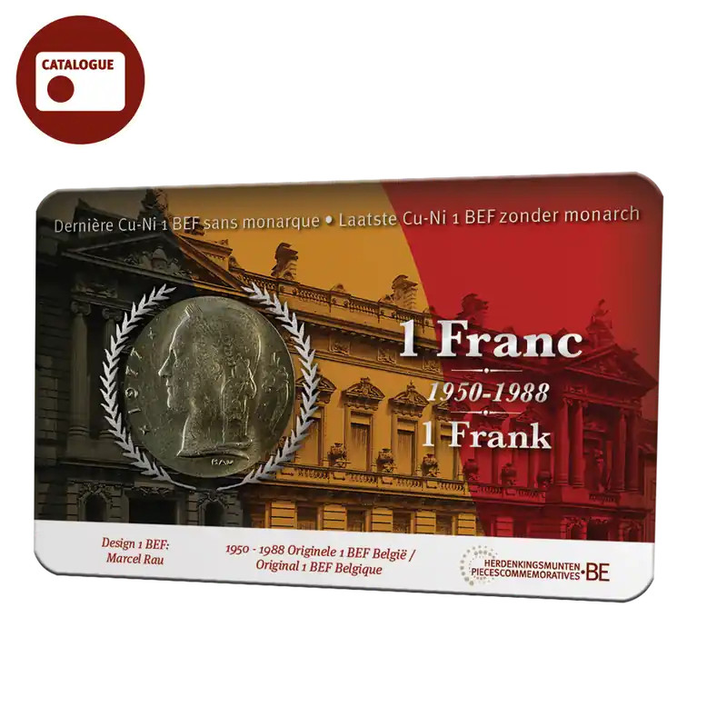 Oferta Belgie Munt 1 Franc Belgique 1950-1988 in coincard FR