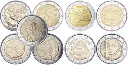 Finland - Pakket met 9 verschillende 2 euro munten - 2 euro munt Ekspresowa dostawa