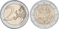 Zwrot pieniędzy Estland 2012 - 10 jaar EUR Cash - 2 euromunt