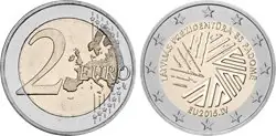 Letland 2015 - Lets voorzitterschap van de Raad van de Europese Unie - 2 euromunt Niska cena