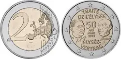 Frankrijk 2013 - Élysée-verdrag - 2 euro munt Niska cena