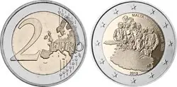 Malta 2013 - Grondwet aangenomen 1921 bij zelfbestuur - 2 euro munt Ostatnia szansa