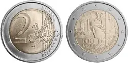 Darmowa dostawa Oostenrijk 2018 - 100 jaar Republiek Oostenrijk - 2 euromunt