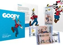 Disney - Goofy - Vouwkaart met souvenirbriefje - 5 Disney Dollar souvenirbiljet Ostatnia szansa
