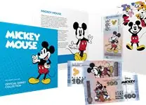 Disney - Mickey Mouse - Vouwkaart met souvenirbriefje - Souvenirbiljet van 100 Disney Dollar Wysoka jakość