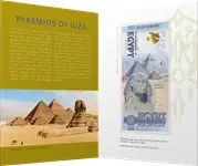 Egypte - Pyramiden van Giza - Souvenir biljet in mapje Tylko dziś