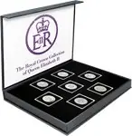 Engeland 1953-1981 - The Royal Crown Collection ofQueen Elizabeth II - 7 Munten en 1 postzegel - Uncirculated Tylko dziś