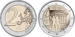 Popularny België 2018 - mei 1968 burgerprotesten - 2 euromunt