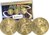 Bronzen munt Japan-Korea 2002 - Munt Autentyczny