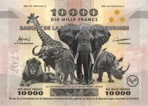 Zwrot pieniędzy Burundi 2025 - Reusachtig bankbiljet