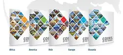 Zamów teraz Continent Folders Collectie - Afrika, Amerika, Azië, Europa, Oceanië - 5 Folders met in totaal 203 munten,1 uit elk land