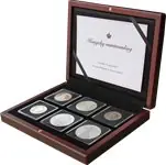 Denemarken troonwissel muntencollectie- 6 historische munten in muntbox Zwrot pieniędzy