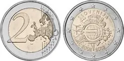 Slovenië 2012 - Tien jaar de euro - 2 euro munt Kup teraz