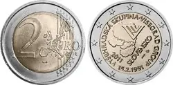 Slowakije 2011 - 20e verjaardag van de oprichting van de Visegrad-groep - 2 euromunt Wyprzedaż