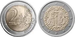 Popularny Slowakije 2013 - 1150e verjaardag van de komst vande missie van Constantijn en Methodius naar Groo - 2 euromunt