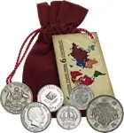 Oryginalny 6 Zilveren munten uit 6 verschillende continenten