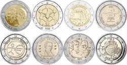 Belgium - Pakket met 8 verschillende 2 euro munten - 2 euro munt Oferta limitowana