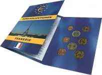 Nowość Frankrijk - Euro munten set in folder - Deens