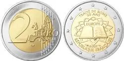 Frankrijk 2007 - Verdrag van Rome - 2 euro munt Wysoka jakość