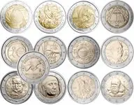 Italy - Pakket met 13 verschillende 2 euro munten - 2 euro munt Szybka dostawa