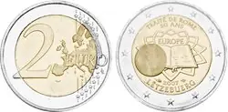 Luxemburg 2007 - Verdrag van Rome - 2 euro munt Tani