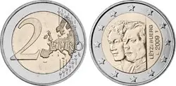 Promocja Luxemburg 2009 - Henri en Charlotte - 2 euro munt