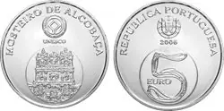 Portugal - 5 euro zilveren munt Alcoba - 2006 Popularny