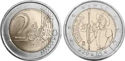 Spanje 2005 - Don Quichot - 2 euro munt Rabat