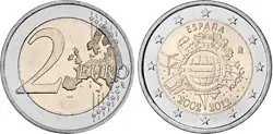 Tylko dziś Spanje 2012 - Tien jaar de euro - 2 euro munt