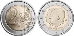 Rabat Spanje 2014 - Verandering van staatshoofd - 2 euro munt