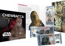 Tani Star Wars - Chewbacca - Vouwkaart met souvenirbriefje - Souvenirbiljet ter waarde van 50 Galactische Credits