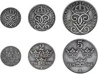 Zamów teraz Zweden 1942-1945 - 2e Wereldoorlog - Iron money collection - 3 Base metal munten