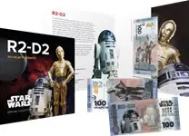 Nowość Star Wars - R2-D2 - Vouwkaart met souvenirbriefje - Souvenirbiljet van 100 Galactische Credits