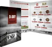 Zwrot pieniędzy Tweede Wereldoorlog - D-Day - 8 munten en 2 postzegels - Zeer Fraai/Ongecirculeerd