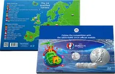 Zwrot pieniędzy UEFA Euro 2016 - mooi verzamelalbum met medailles,engelse tekst