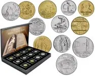 Vaticaan Stad 1966-1999 - De Grote Bijbel Collectie - 12 munten van onedel metaal - ongecirculeerd Popularny
