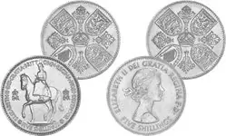 Verenigd Koninkrijk 1953-1960 - de Royal Crown Collectie Queen Elizabeth II - 2 Munten - Ongecirculeerd Oryginalny