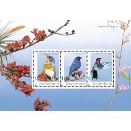 Zwrot pieniędzy Nederland 2025: NVPH: V3642P: 850016: Postset: "Vogels Sint Eustatius" met drie kaarten en velletje postfris