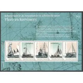 Ekspresowa dostawa Nederland 2025: NVPH: V3642P: "Scheepvaart in de 17e - 18e eeuw: Vleet- en korvisserij": velletje postfris
