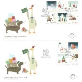 Tylko dziś Nederland 2024: NVPH FDC: E889A + E889B: Decemberzegels 2024