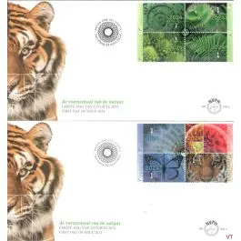 Zwrot pieniędzy Nederland 2024: NVPH FDC: E878A + E878B: De Vormentaal van de natuur