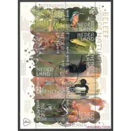 Zamów teraz Nederland 2023: NVPH: V4137-4146: Beleef de Natuur: De Oisterwijkse vennen: velletje gestempeld