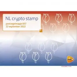 Autentyczny Nederland 2022: NVPH: M657: Postzegelmapje: NL crypto stamp 2022: GEEL