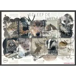 Zwrot pieniędzy Nederland 2018: V3601-3610: Beleef de Natuur: Reptielen en Amfibieën velletje gestempeld