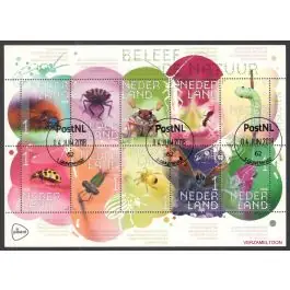 Tylko dziś Nederland 2018: V3601-3610: Beleef de Natuur: Reptielen en Amfibieën velletje gestempeld