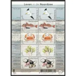 Ekspresowa dostawa Nederland 2018: V3601-3610: Beleef de Natuur: Reptielen en Amfibieën velletje gestempeld