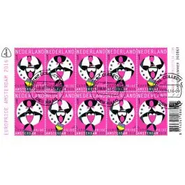 Ekspresowa dostawa Nederland 2018: V3601-3610: Beleef de Natuur: Reptielen en Amfibieën velletje gestempeld