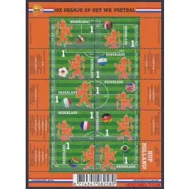 Wyprzedaż Nederland 2018: V3601-3610: Beleef de Natuur: Reptielen en Amfibieën velletje gestempeld