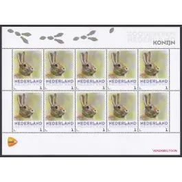 Bezpieczna płatność Nederland 2013: NVPH: V3013-Aa-21: "Zoogdieren in Nederland": Konijn: velletje postfris