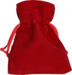 Fluwelen zakje - Rood Nowość